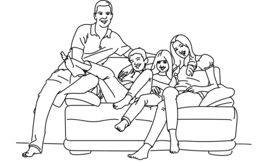 イラスト：椅子や棚