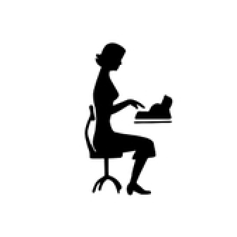 イラスト：椅子に座る女性